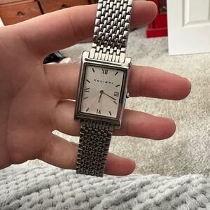 Colibri Silver Rectangular Watch